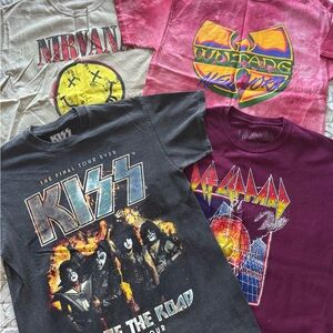 KISS/Def Leppard/WuTang/Nirvana Shirts
